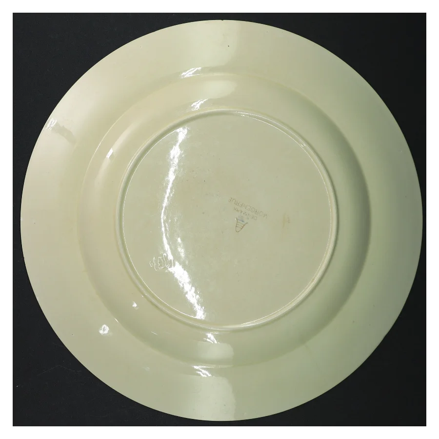 Porcelænstallerker med blomstermotiv (str. 25 cm)