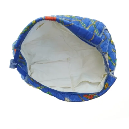 Blå taske med kæde print (str. 31,5x22 cm)