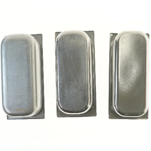 Rustfri stål køkkenbeholdere (str. 36x17x12 og 36x17x14 cm)