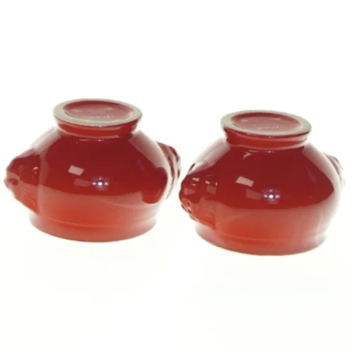 Røde Keramik Tealight Lysestager fra Zone (str. 9x7x5,5 cm)