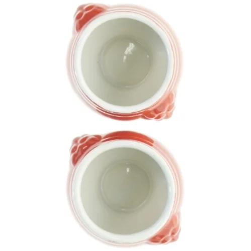 Røde Keramik Tealight Lysestager fra Zone (str. 9x7x5,5 cm)