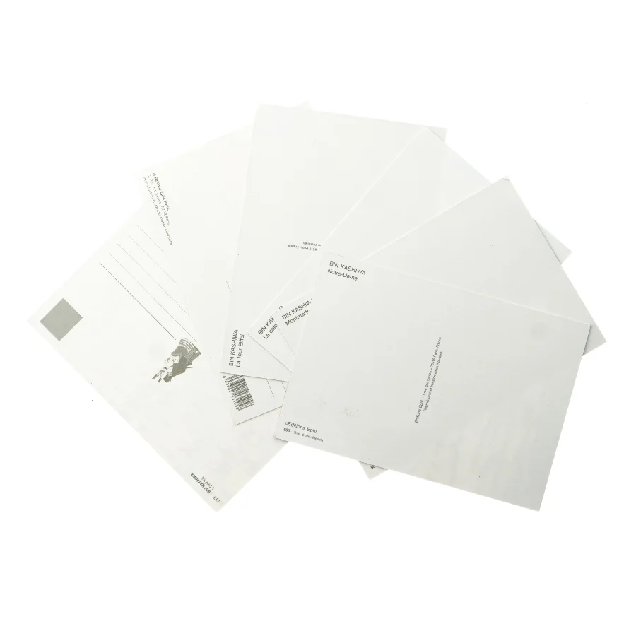 Postkort med Paris-motiver fra Bin Kashiwa (str. 17x12 cm)