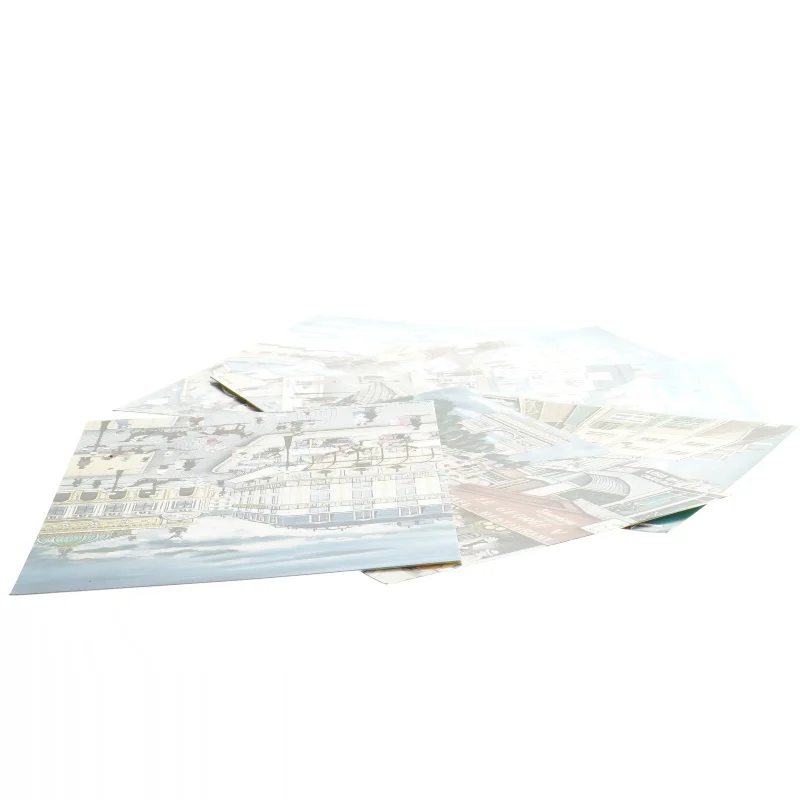 Postkort med Paris-motiver fra Bin Kashiwa (str. 17x12 cm)