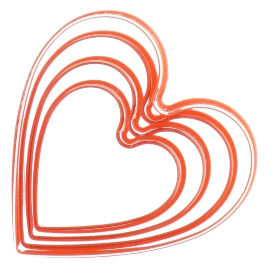 Udstiksforme til bagning, hjerteformet (str. 9x9 cm)