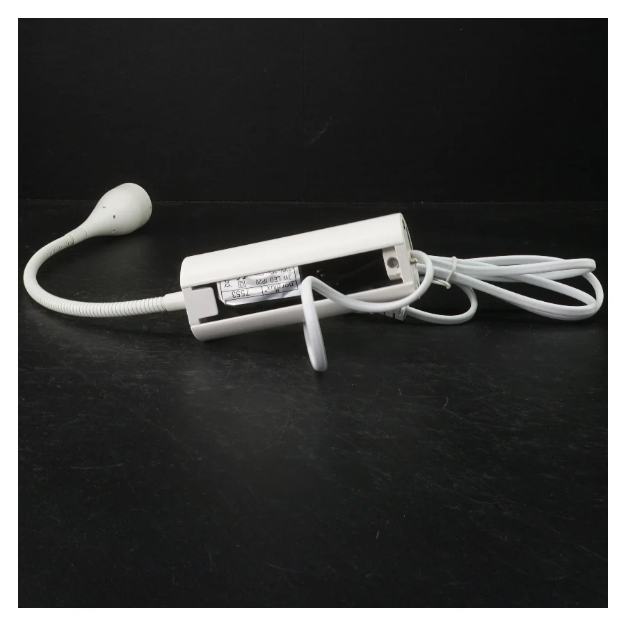 Hvid væglampe med fleksibel arm