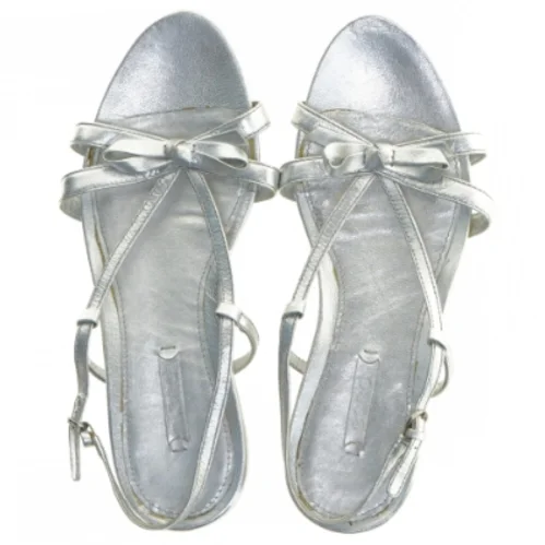 Sølvfarvede damesandaler fra Ecco (str. 39)