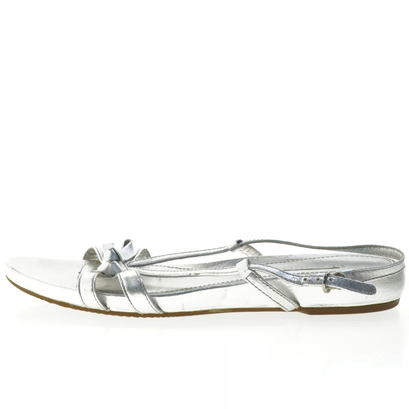 Sølvfarvede damesandaler fra Ecco (str. 39)