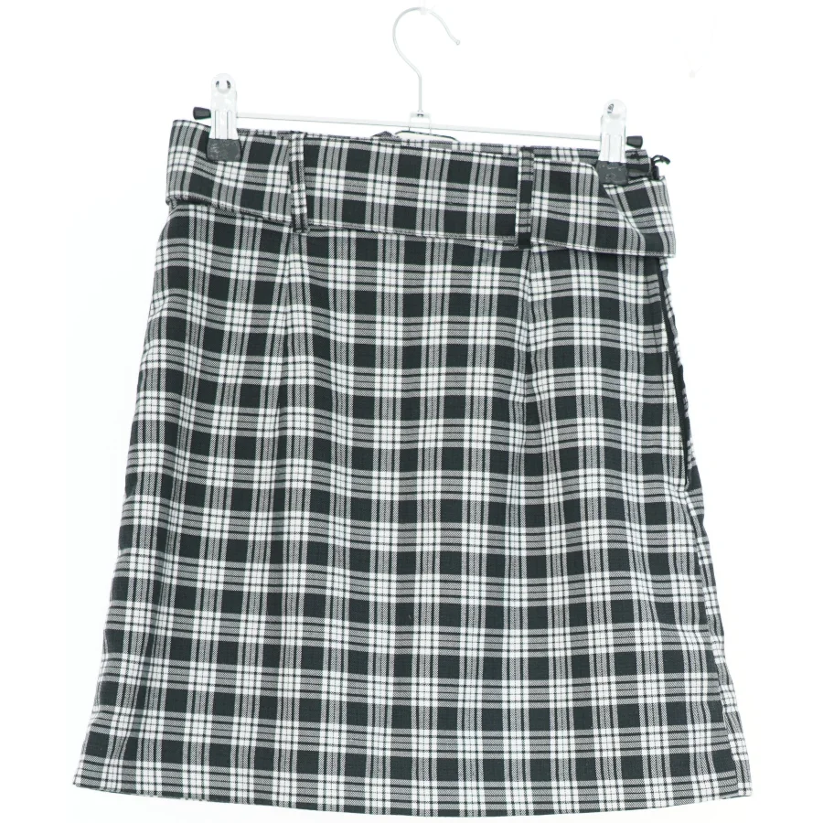 Sort- og hvidternet nederdel fra H&M (str. S)
