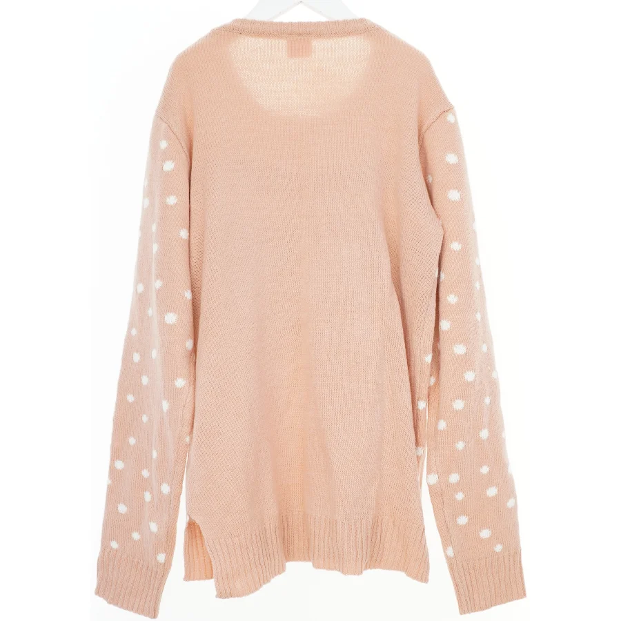 Lyserød trøje med lama motiv (str. M)