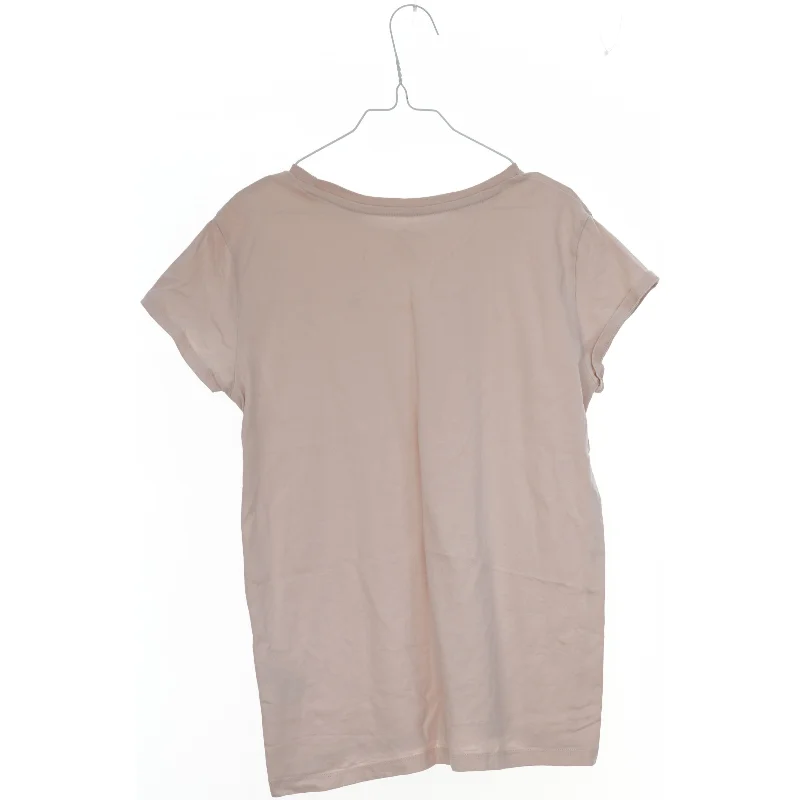 Beige T-shirt med rund hals fra H&M (str. 164)