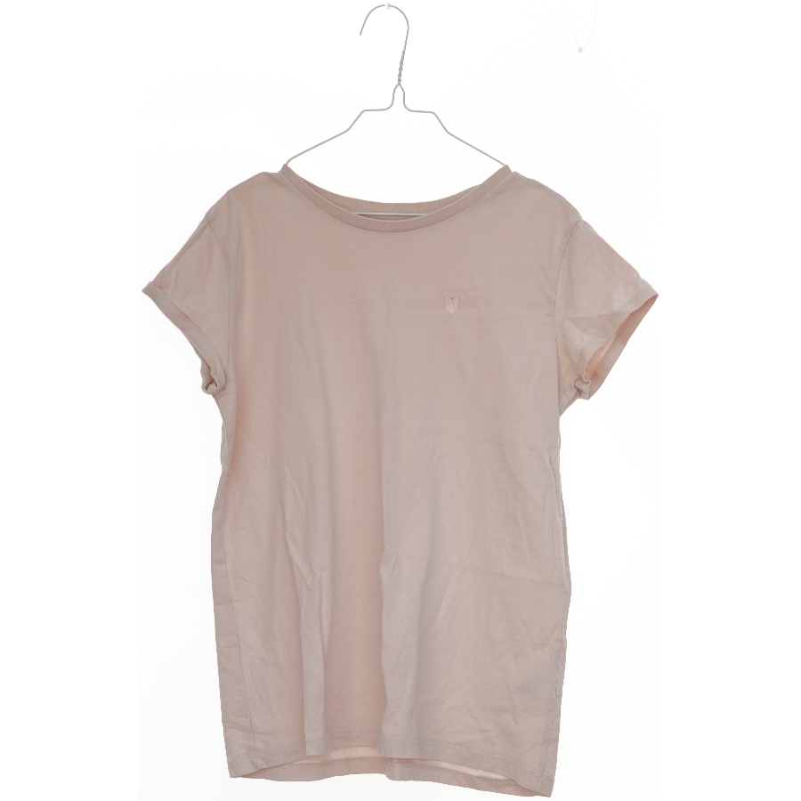 Beige T-shirt med rund hals fra H&M (str. 164)