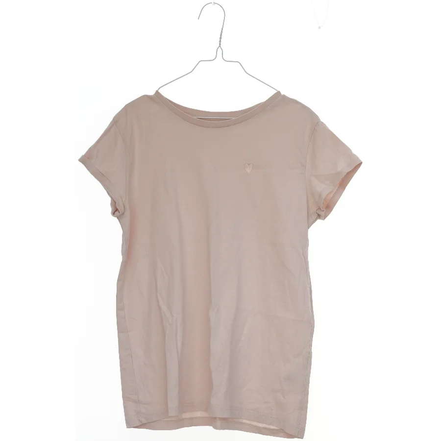 Beige T-shirt med rund hals fra H&M (str. 164)