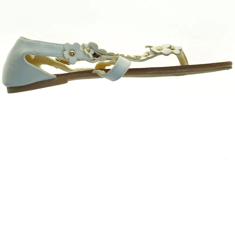 Hvide sandaler med blomsterdetaljer (str. 35)