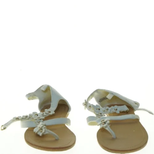 Hvide sandaler med blomsterdetaljer (str. 35)