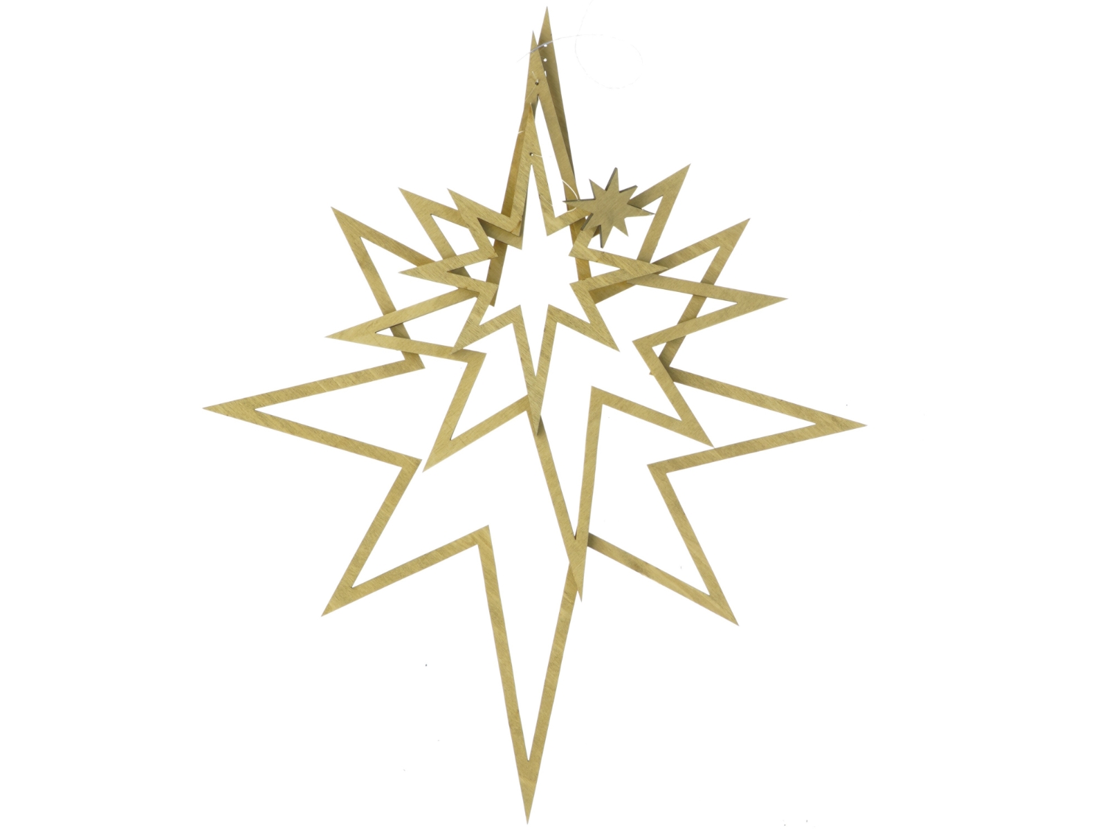 Guld julestjerne (str. 48 x 35 cm)