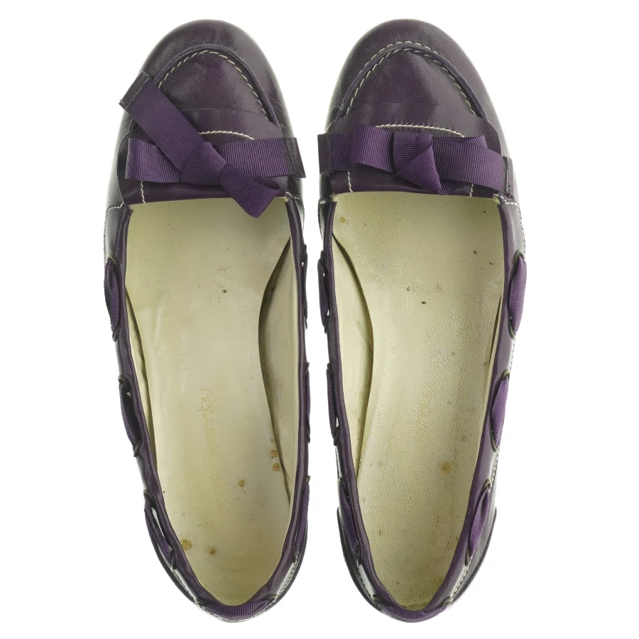 Mørkelilla ballerinasko fra Helene Steensby (str. 39)