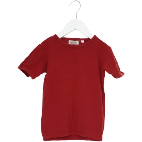 Rød kortærmet T-shirt fra Wheat (str. 116)