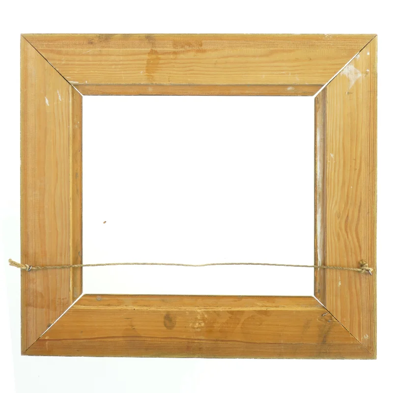 Guldbelagt træramme til billeder (str. 37x34 cm)