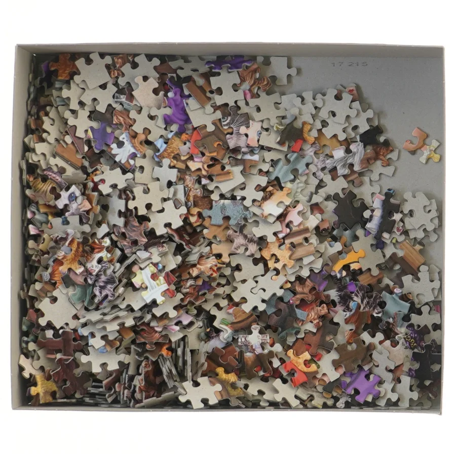 1000-brikkers puslespil med dukker og katte fra King (str. 1000 brikker 68x49 cm)