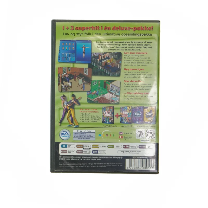 The Sims Triple Deluxe PC-spil fra Playstation