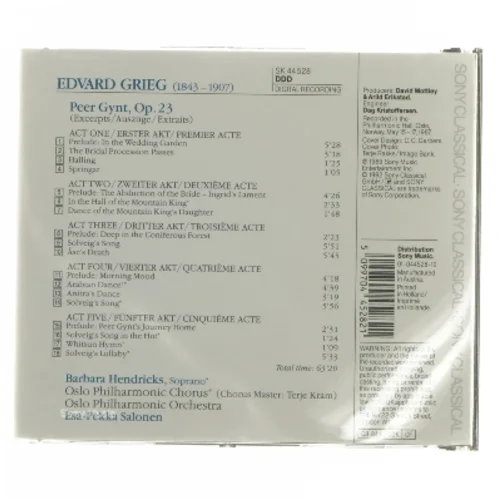 Grieg: Peer Gynt CD