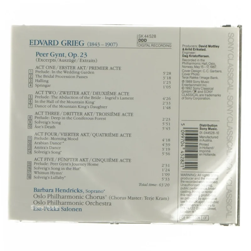 Grieg: Peer Gynt CD