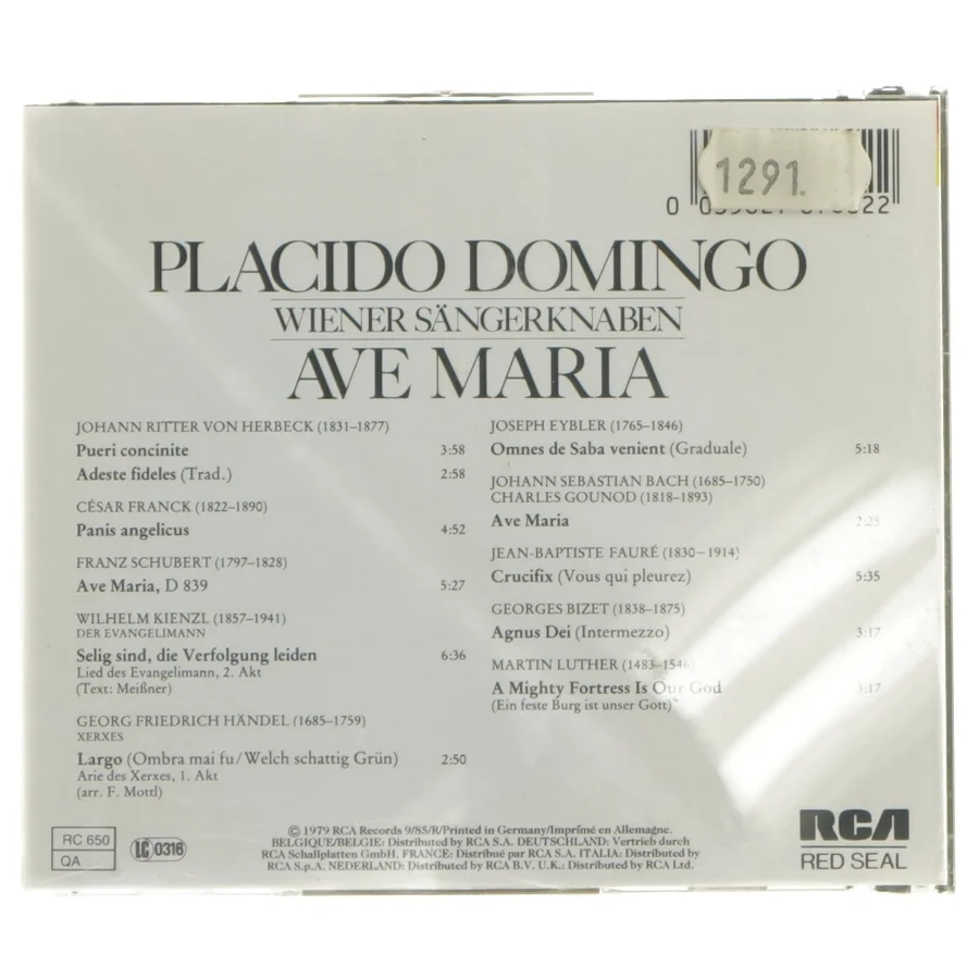 Placido Domingo Ave Maria CD fra RCA