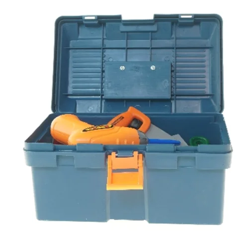 Legetøjsværktøjssæt med værktøjskasse (str. 28x15x18 cm)