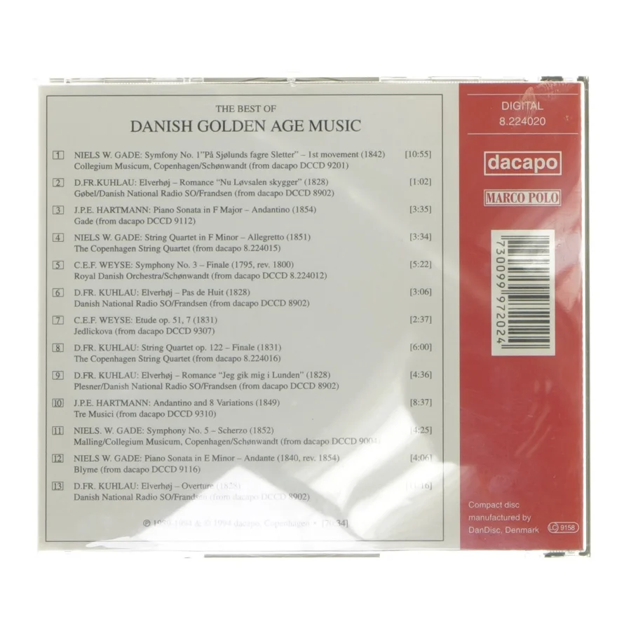 CD: The Best of Danish Golden Age Music