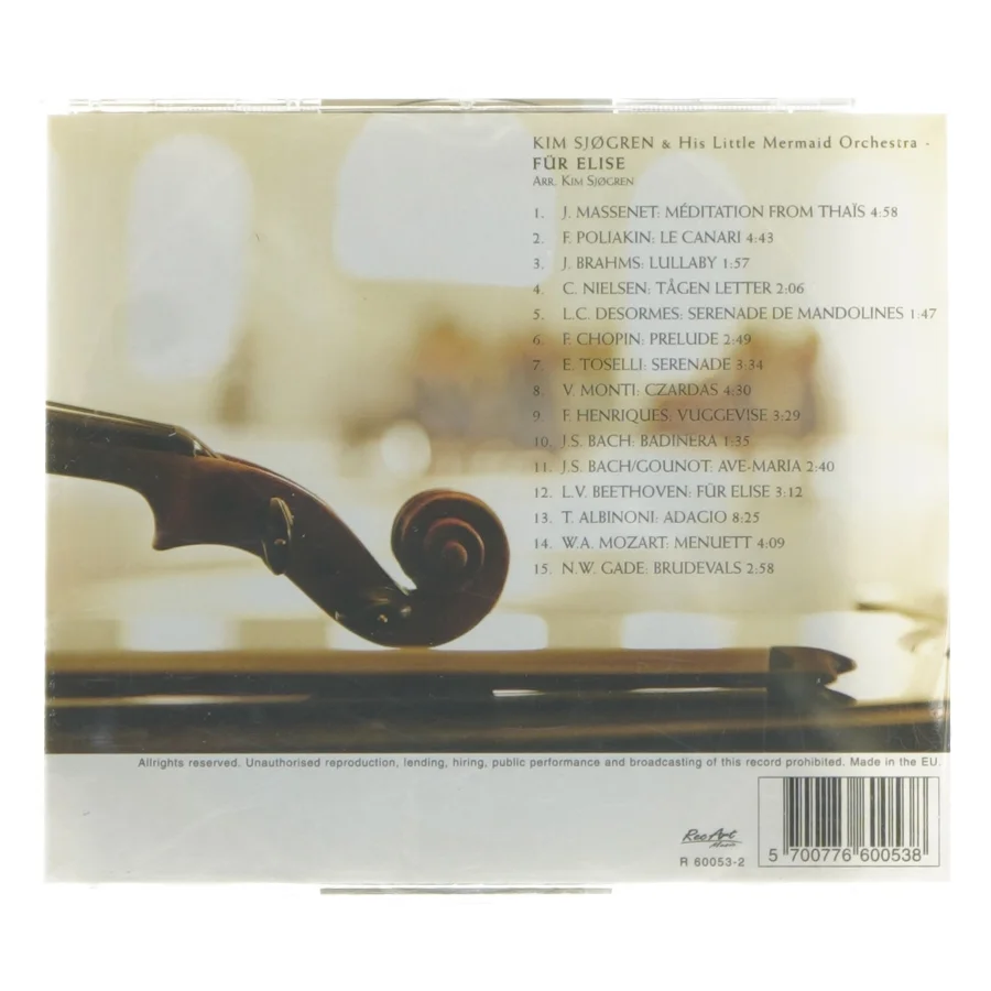 Kim Sjögren CD - Für Elise fra Real Art