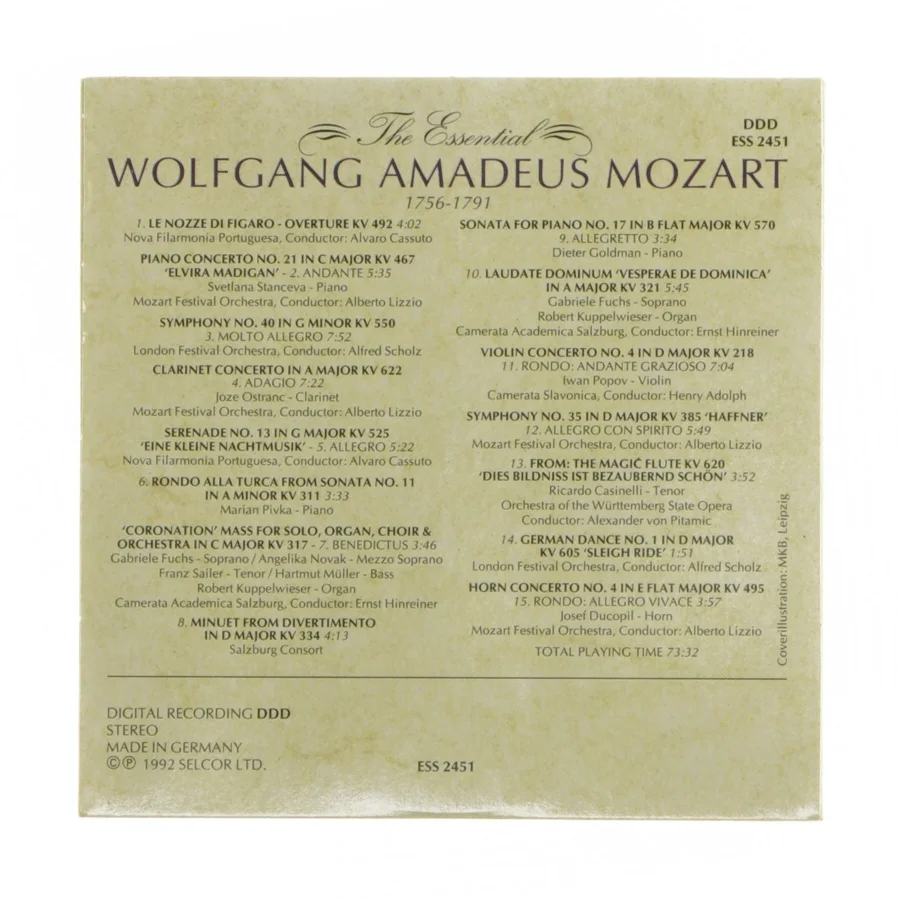 Mozart musik CD