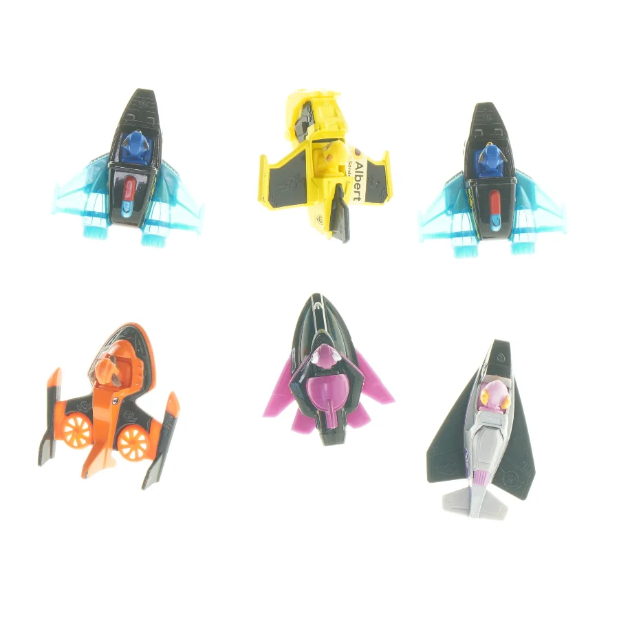 Små rumskibe legetøj, 6 stk fra Paw Patrol (str. 6 stk 8 cm)