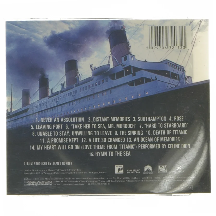 Soundtrack CD til filmen Titanic