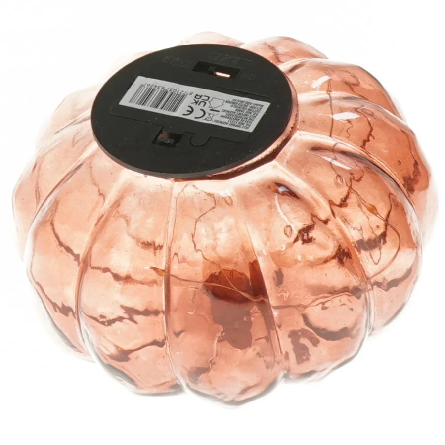 Dekorativ græskar formet lampe (str. 15x9 cm)