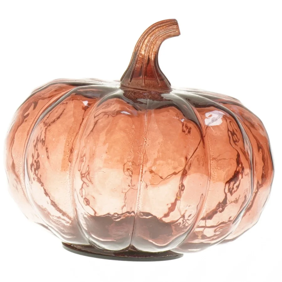 Dekorativ græskar formet lampe (str. 15x9 cm)