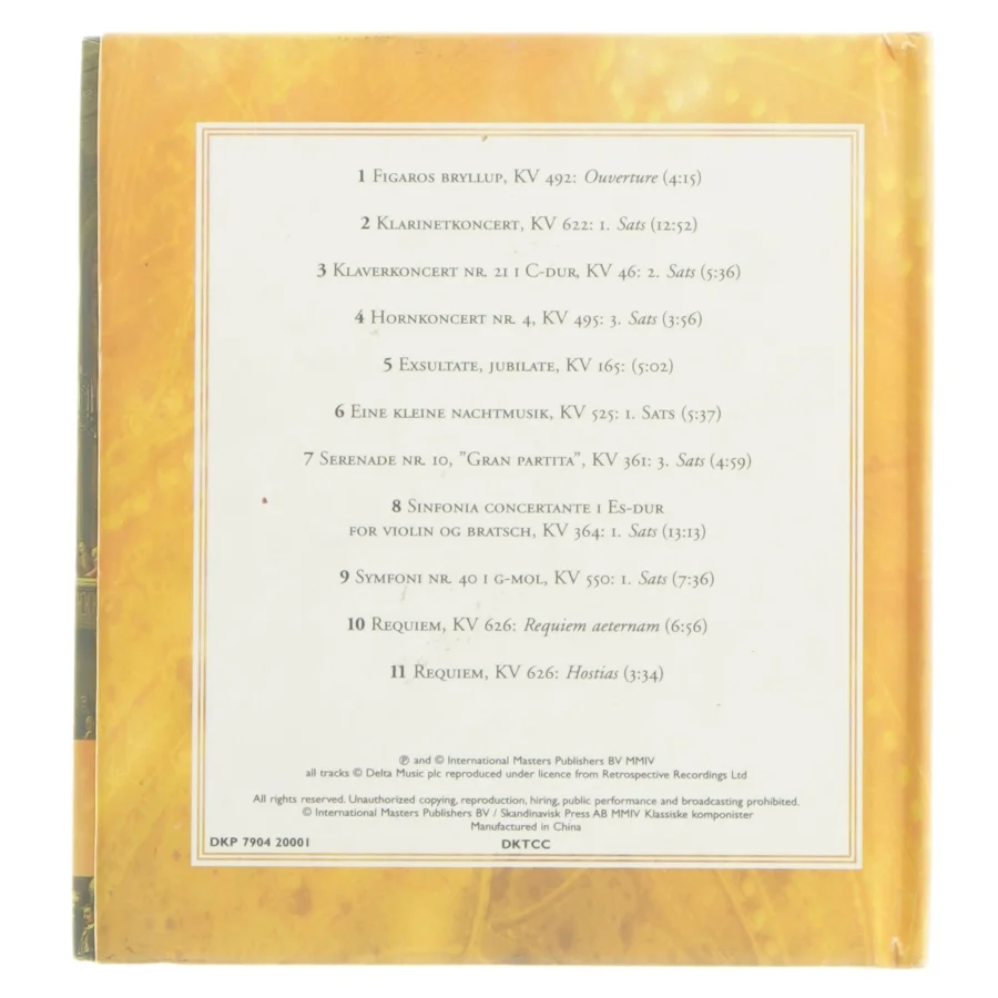 Mozart CD: Musikalske mesterværker fra Delta Music