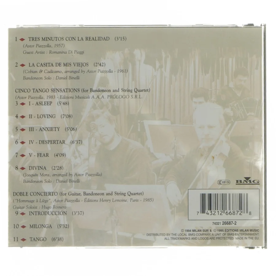Astor Piazzolla Tango Sensations CD