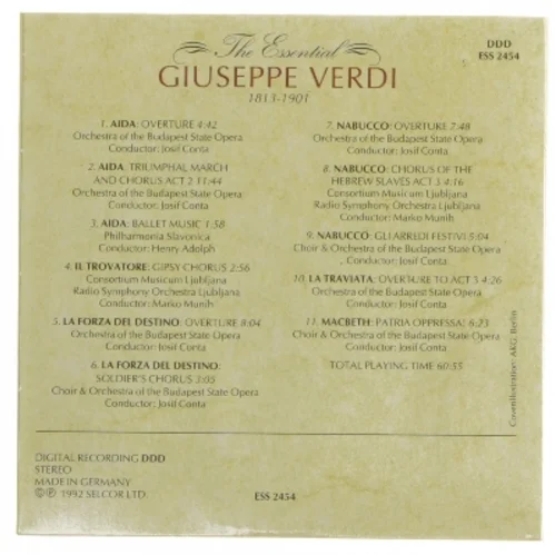 The Essential Verdi CD