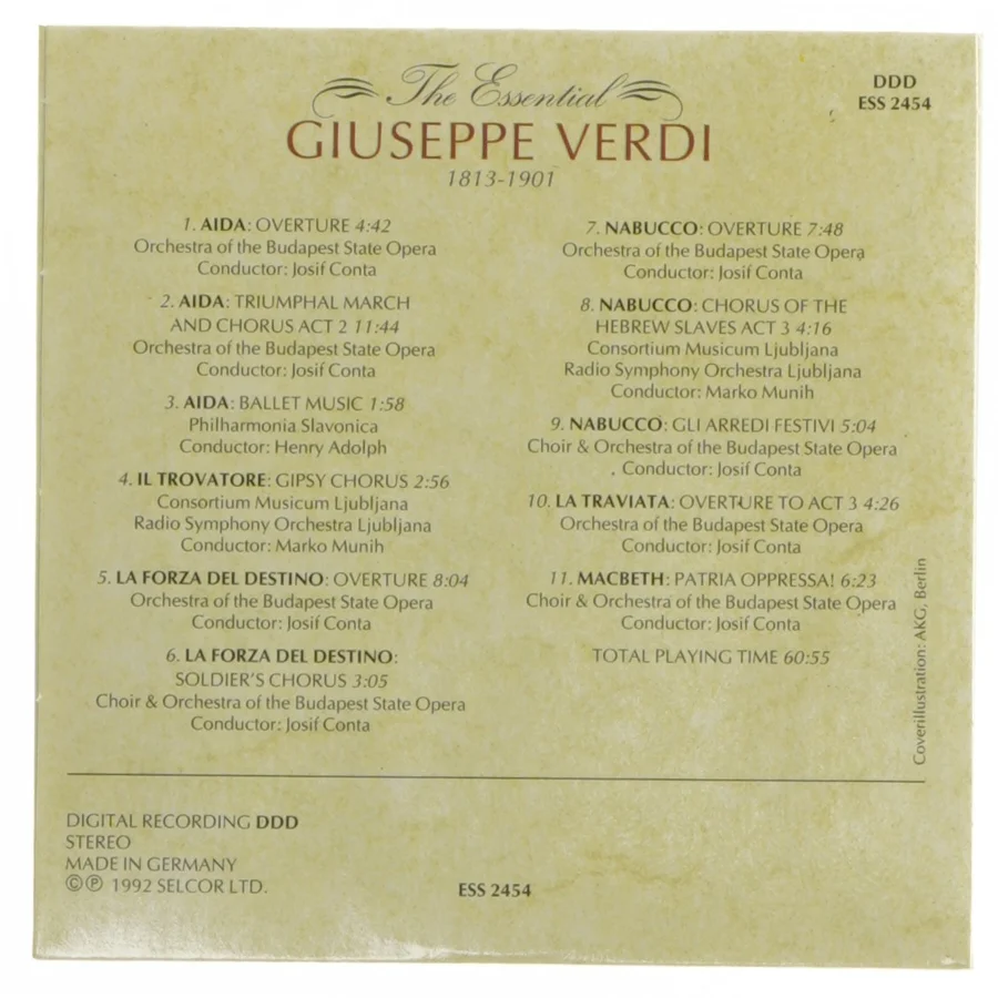 The Essential Verdi CD