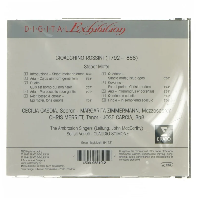 Rossini Stabat Mater CD fra Erato