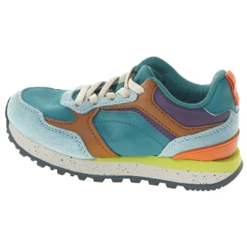 Børnesko i blå og brun fra Ortholite (str. 28 )