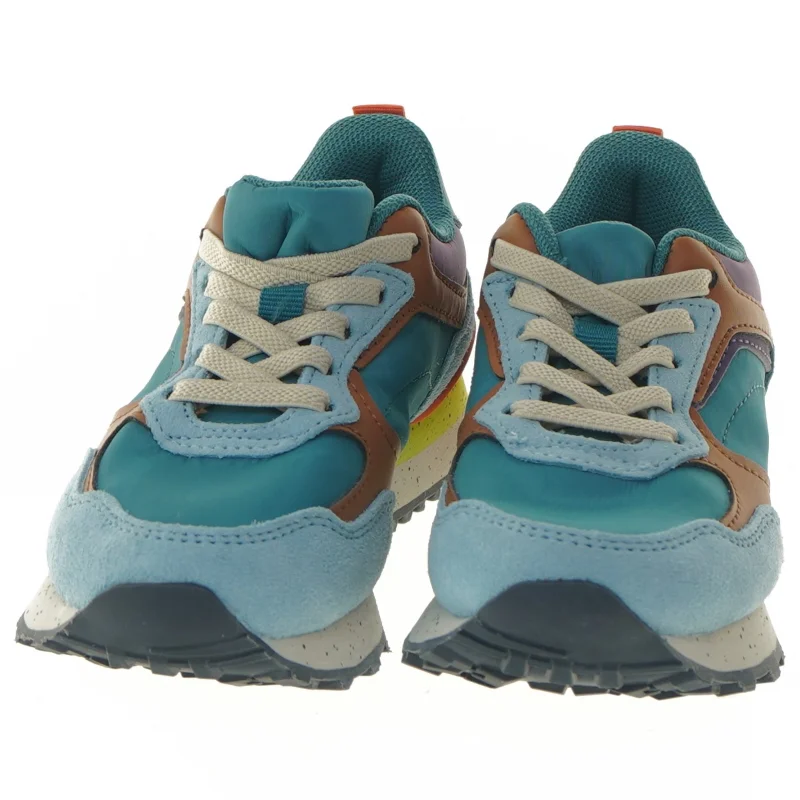 Børnesko i blå og brun fra Ortholite (str. 28 )