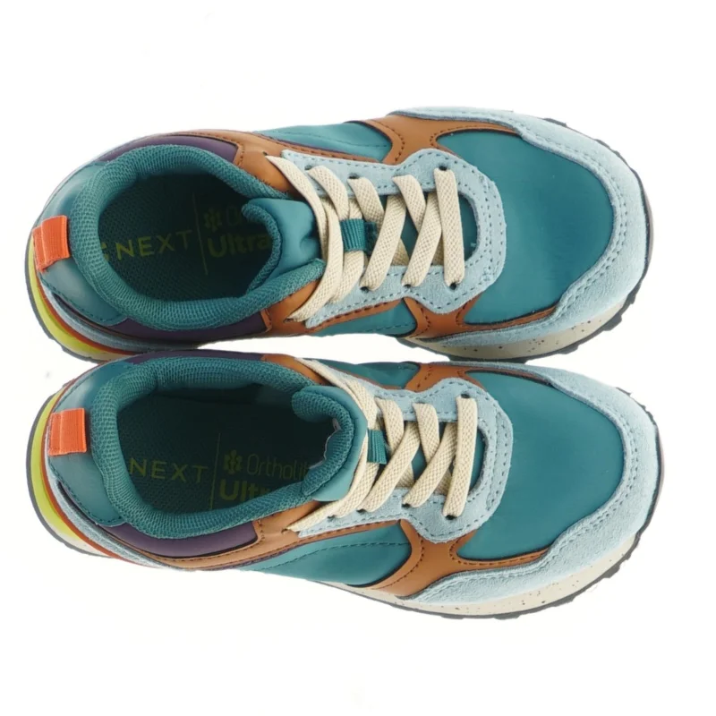 Børnesko i blå og brun fra Ortholite (str. 28 )