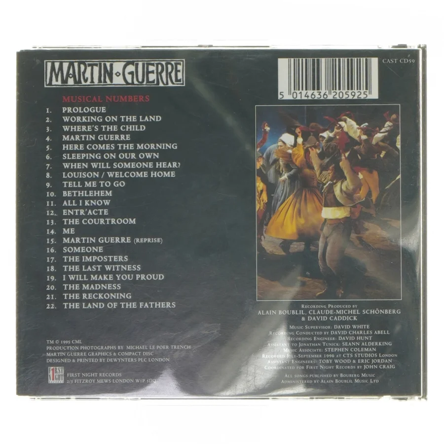 Martin Guerre CD fra First Night Records