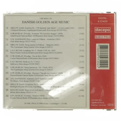 CD med dansk guldaldermusik