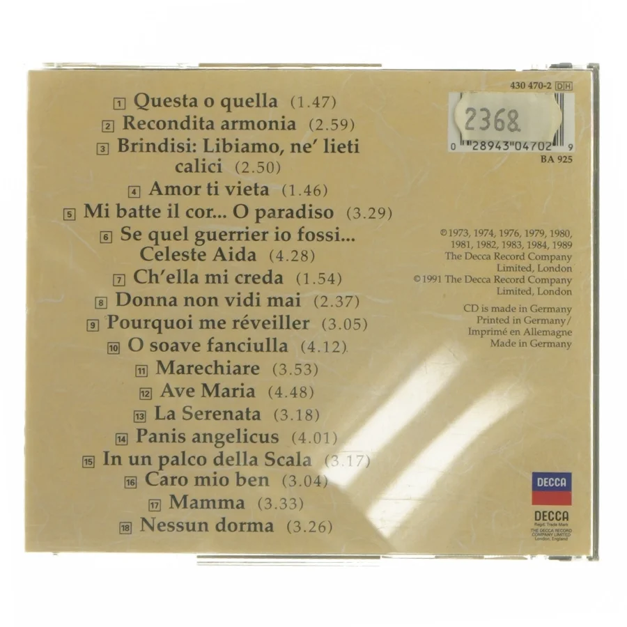 CD Essential Pavarotti II