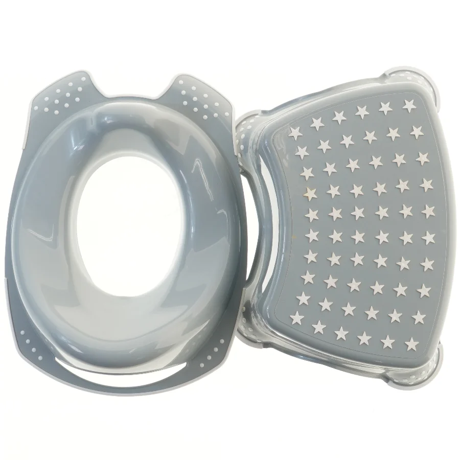 Børnetoilettræner og skammel sæt (str. 40 cm)