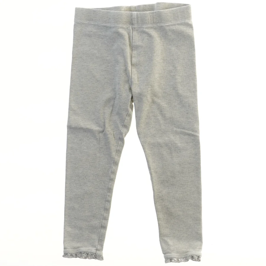 Grå leggings med blondekanter fra Next (str. 104)