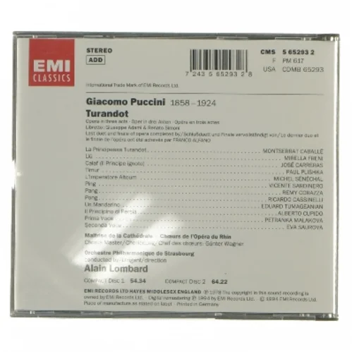 Puccini: Turandot CD