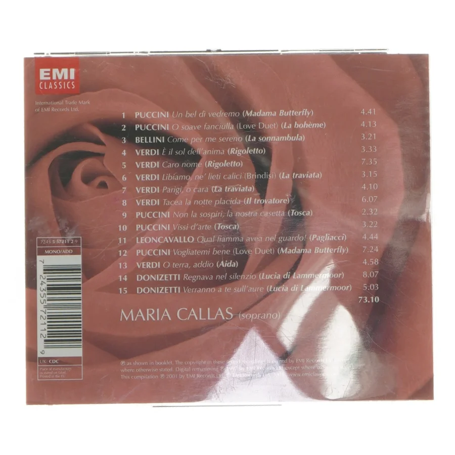 Maria Callas klassisk CD album fra EMI Classics
